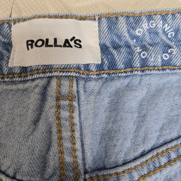 Rolla's Jeans Womens 27 Heide High Rise Loose Straight Light Wash Organic Cotton - Picture 5 of 12
